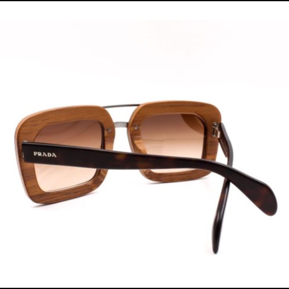 Authentic Prada Wooden Sunglasses Nut Canaletto - Picture 5 of 7